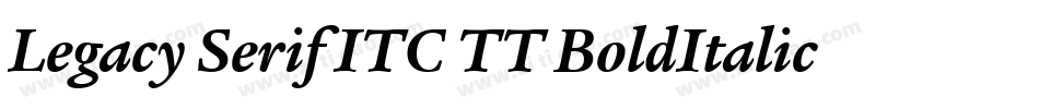 Legacy Serif ITC TT BoldItalic字体转换